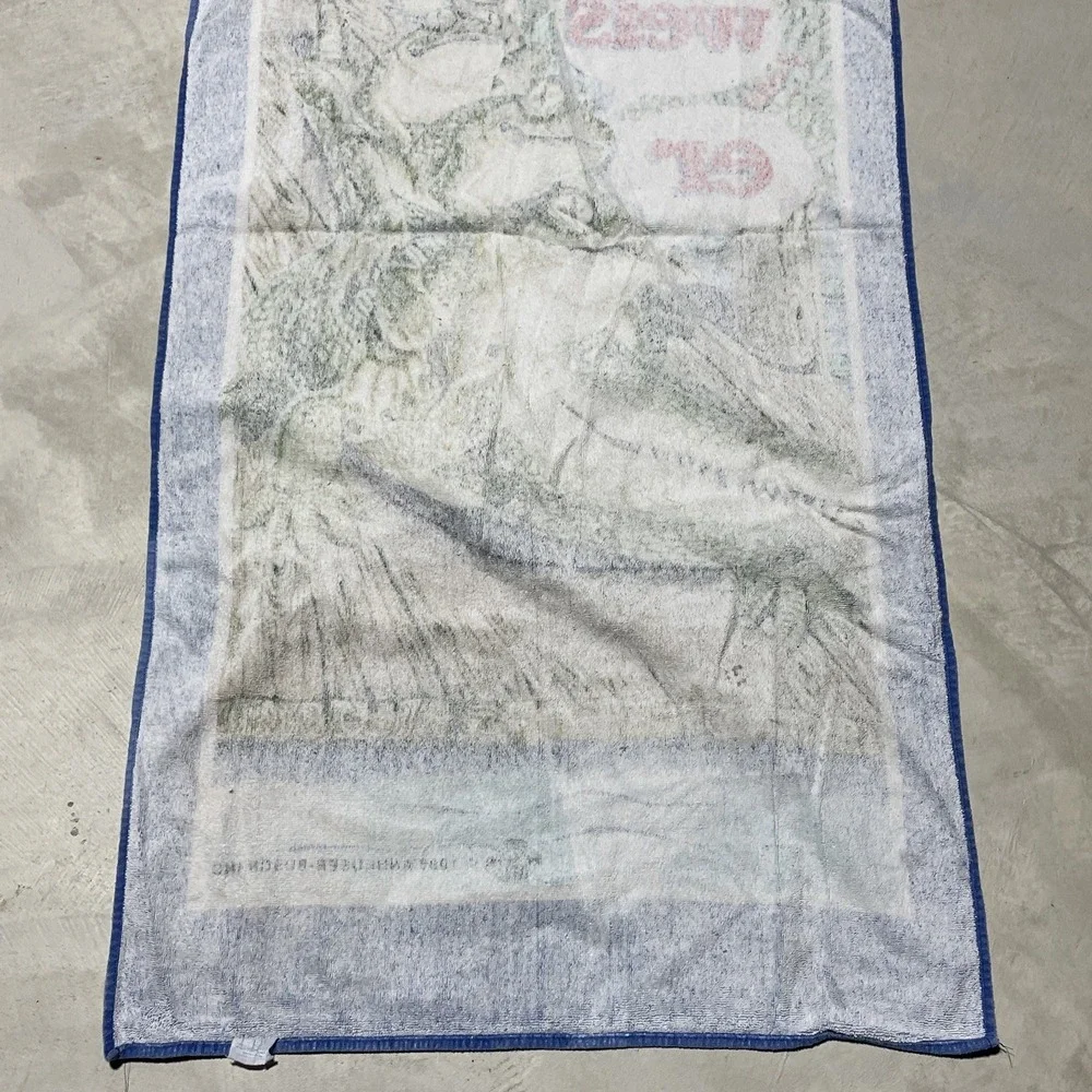 Vintage 1998 Budweiser Frogs Beach Pool Towel Beer Retro 100% Cotton Rare